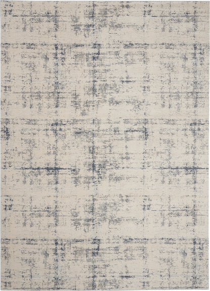 Nourison Home Rustic Textures  Ivory Blue  Contemporary