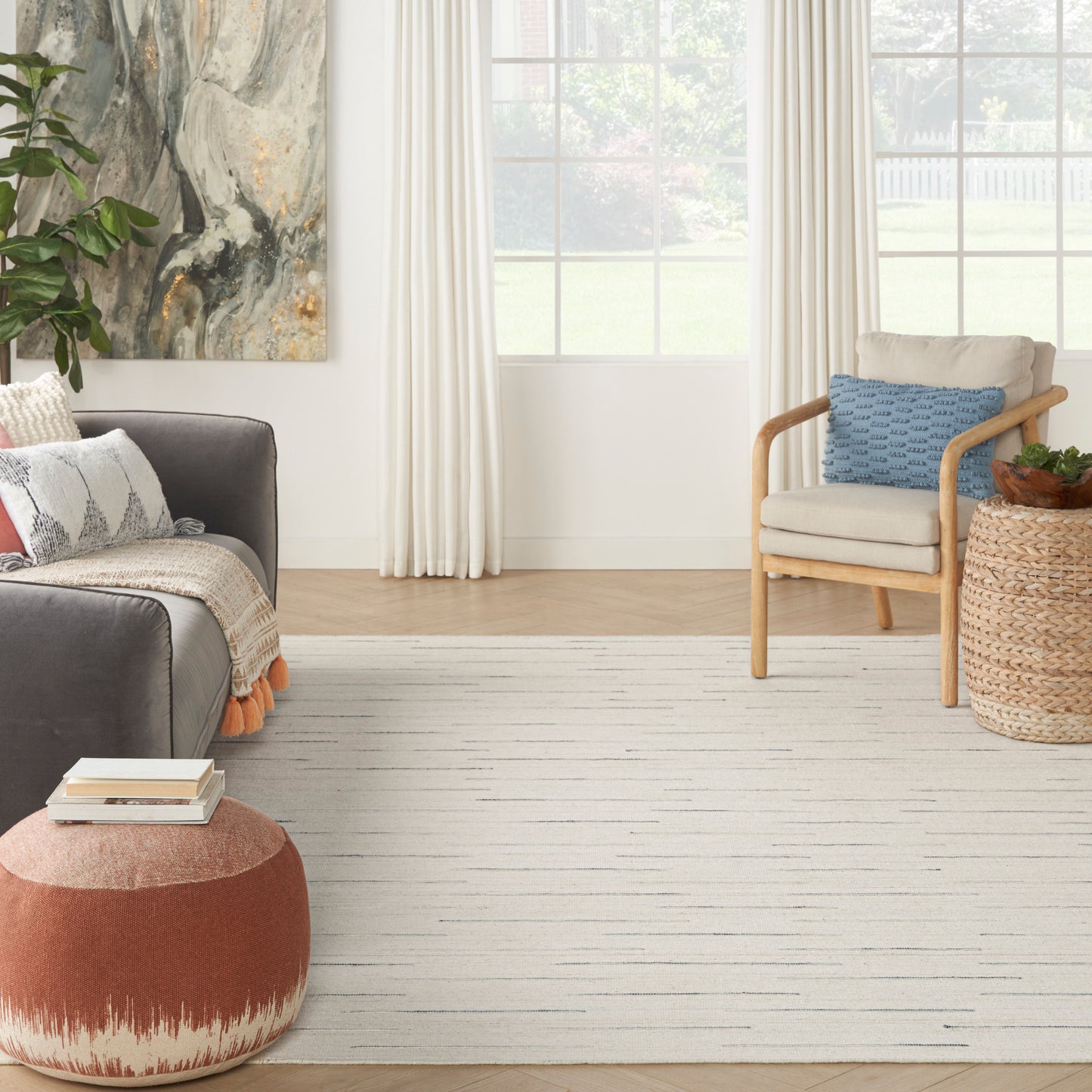 Nourison Home Interweave  Ivory  Contemporary