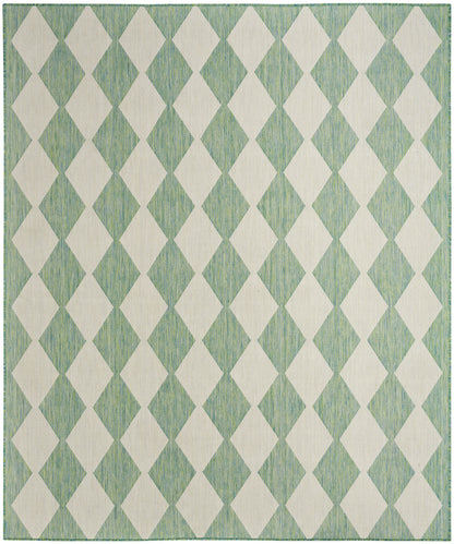 Nourison Home Positano POS04 Blue Green Contemporary Power-loomed Rug