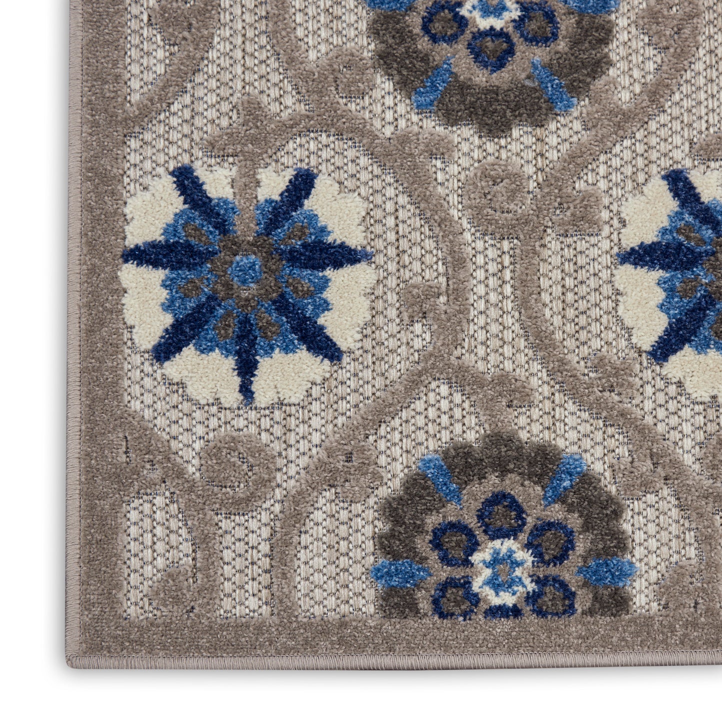 Nourison Home Aloha  Grey Blue  Contemporary
