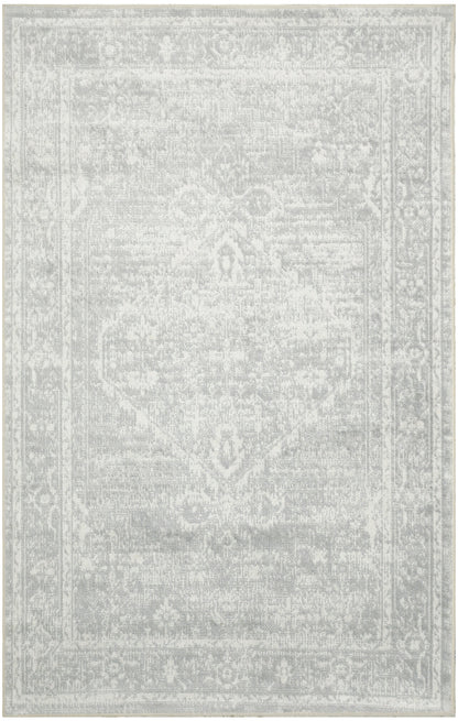 Nourison Home Astra Machine Washable ASW11 Light Grey Traditional Power-loomed Rug