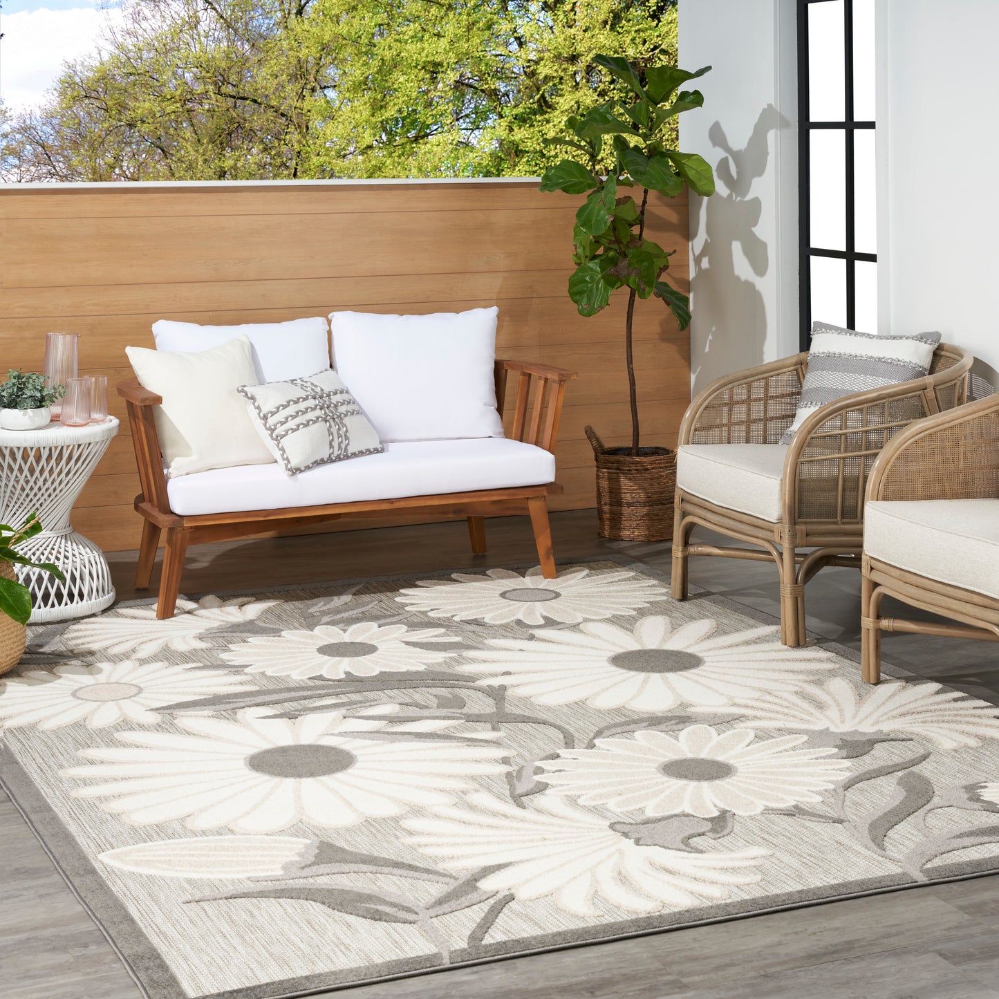 Nourison Home Aloha  Beige  Contemporary