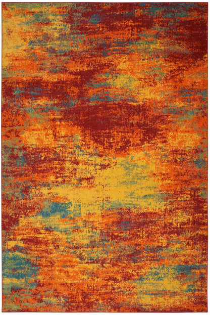 Nourison Home Nourison Essentials NRE06 Flame Contemporary Power-loomed Rug