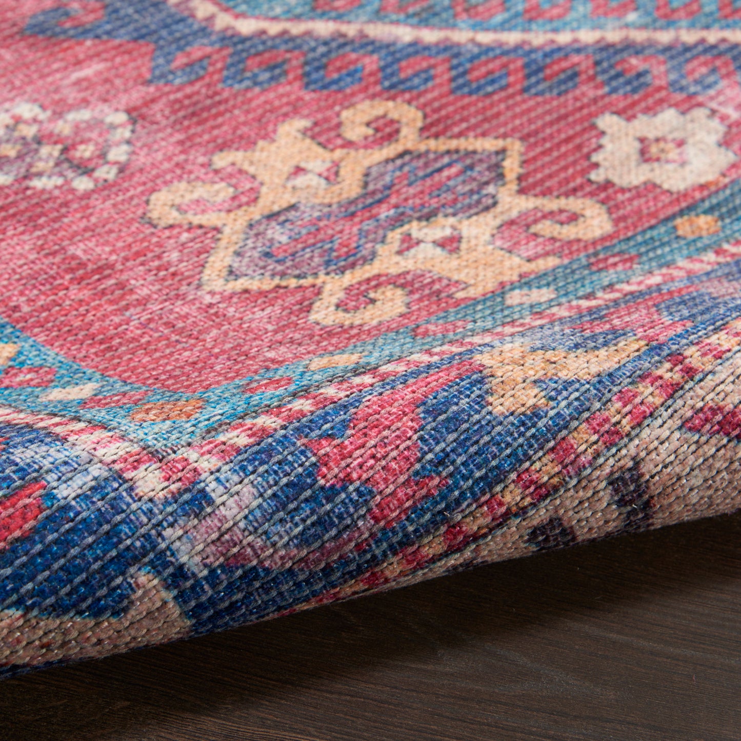 Nourison Home New Concept Washables  Red Navy  Traditional