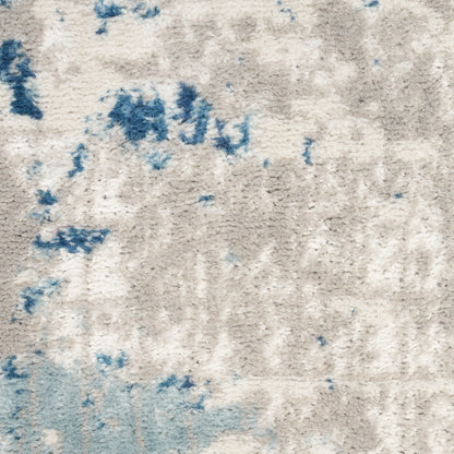 Nourison Home Quarry  Ivory Grey Blue  Contemporary