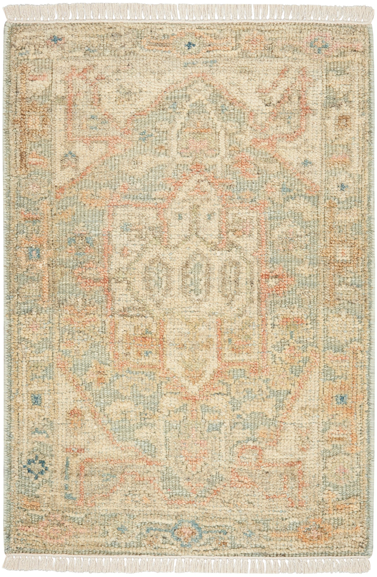 Nourison Home Heritage Vine HTV03 Light Blue Traditional Hand Knotted Rug