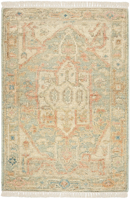 Nourison Home Heritage Vine HTV03 Light Blue Traditional Hand Knotted Rug