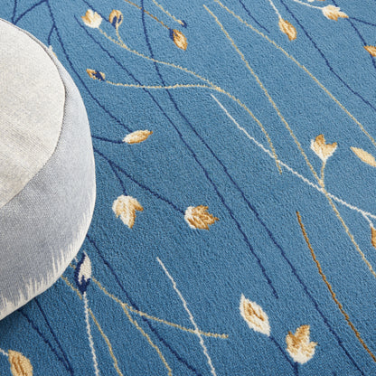 Nourison Home Grafix  Light Blue  Contemporary