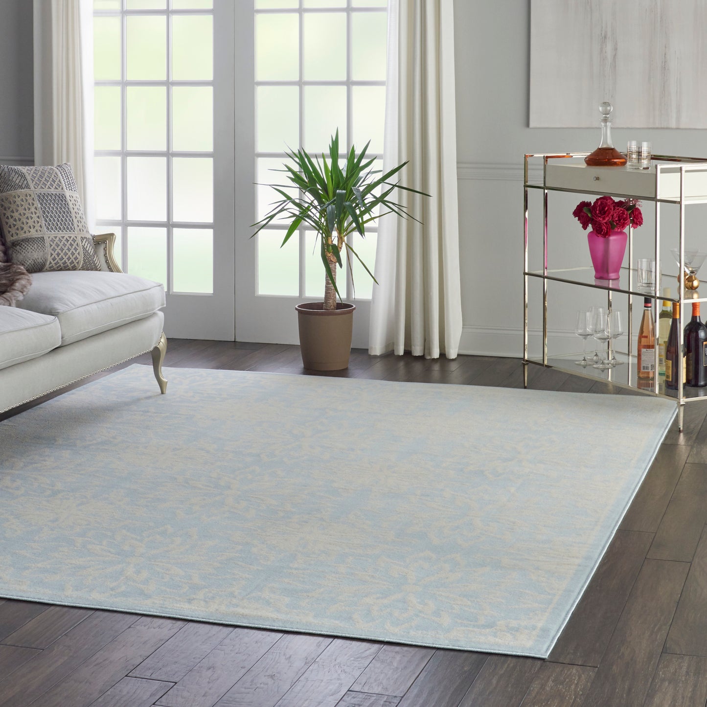 Nourison Home Jubilant  Ivory Light Blue  Transitional