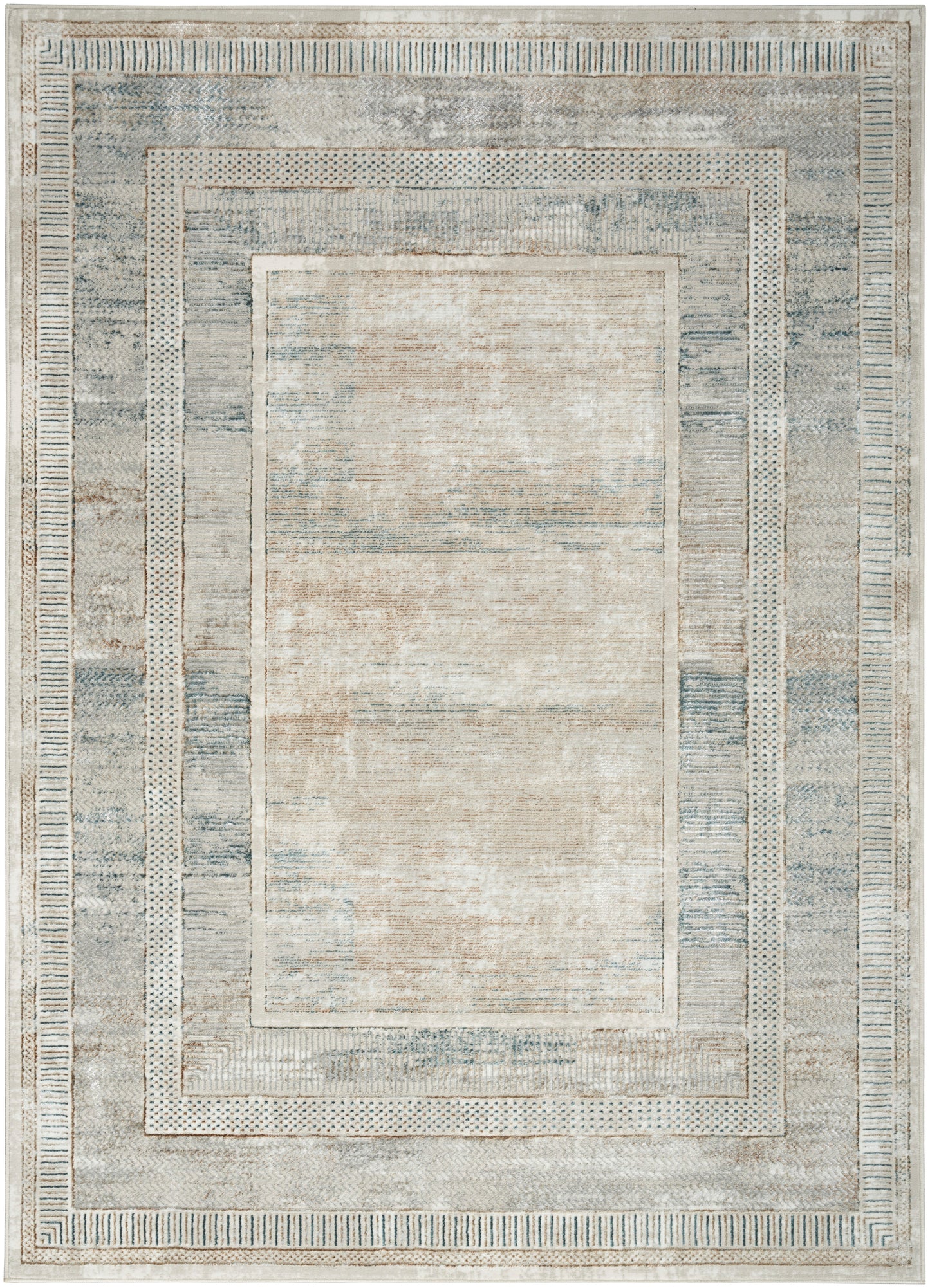 Nourison Home Glitz GLZ07 Ivory Multicolor Contemporary Power-loomed Rug