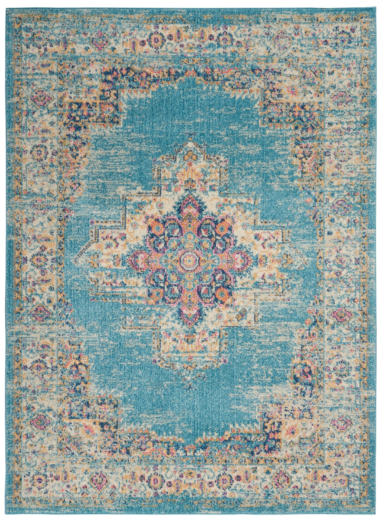 Nourison Home Passion PSN03 Light Blue Transitional Power-loomed Rugs