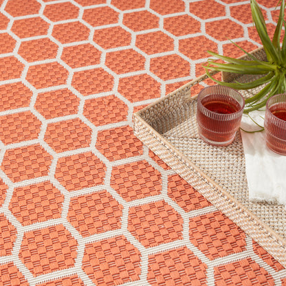 Nourison Home Twist Reversible  Coral  Contemporary