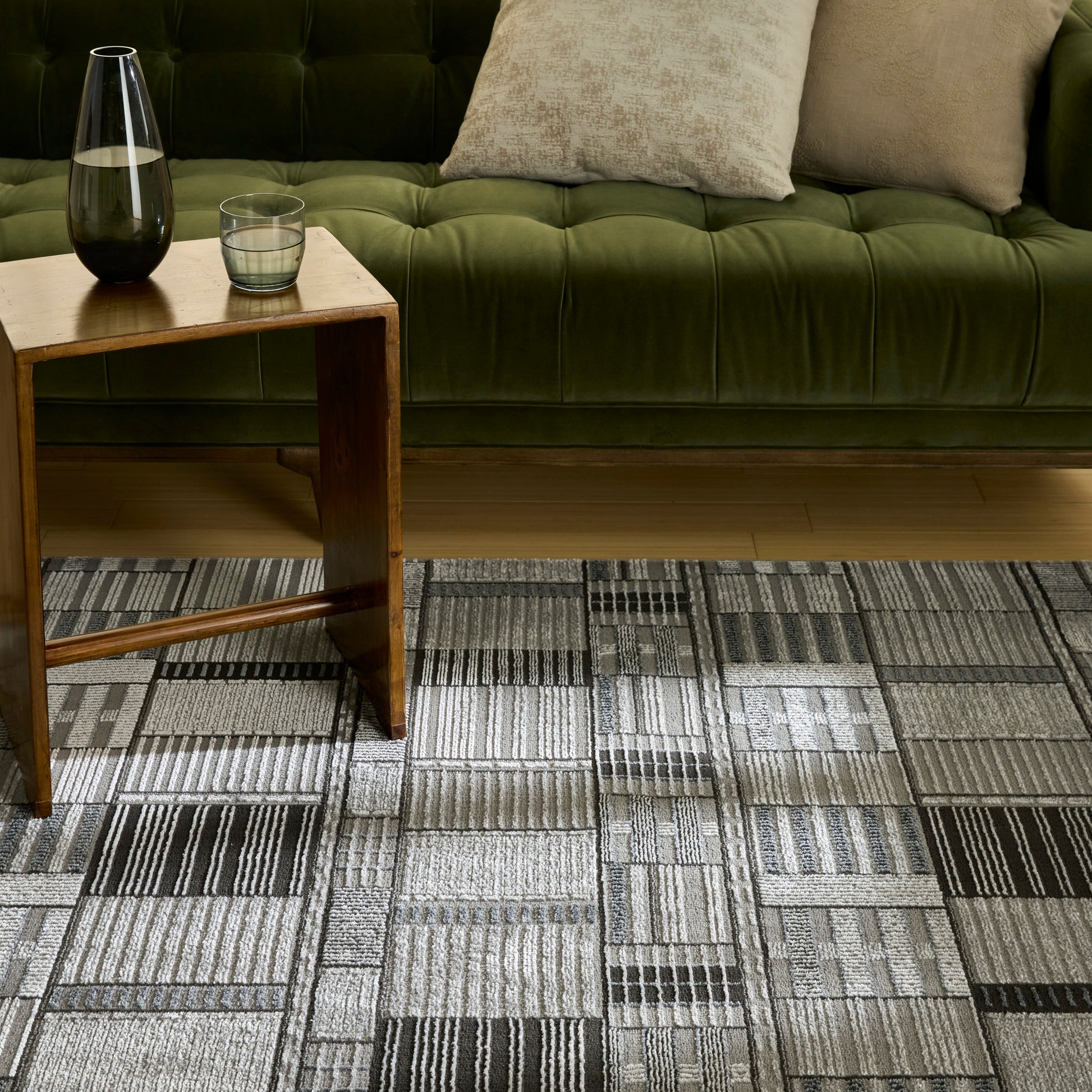 Nourison Home Nordic  Black Grey  Contemporary