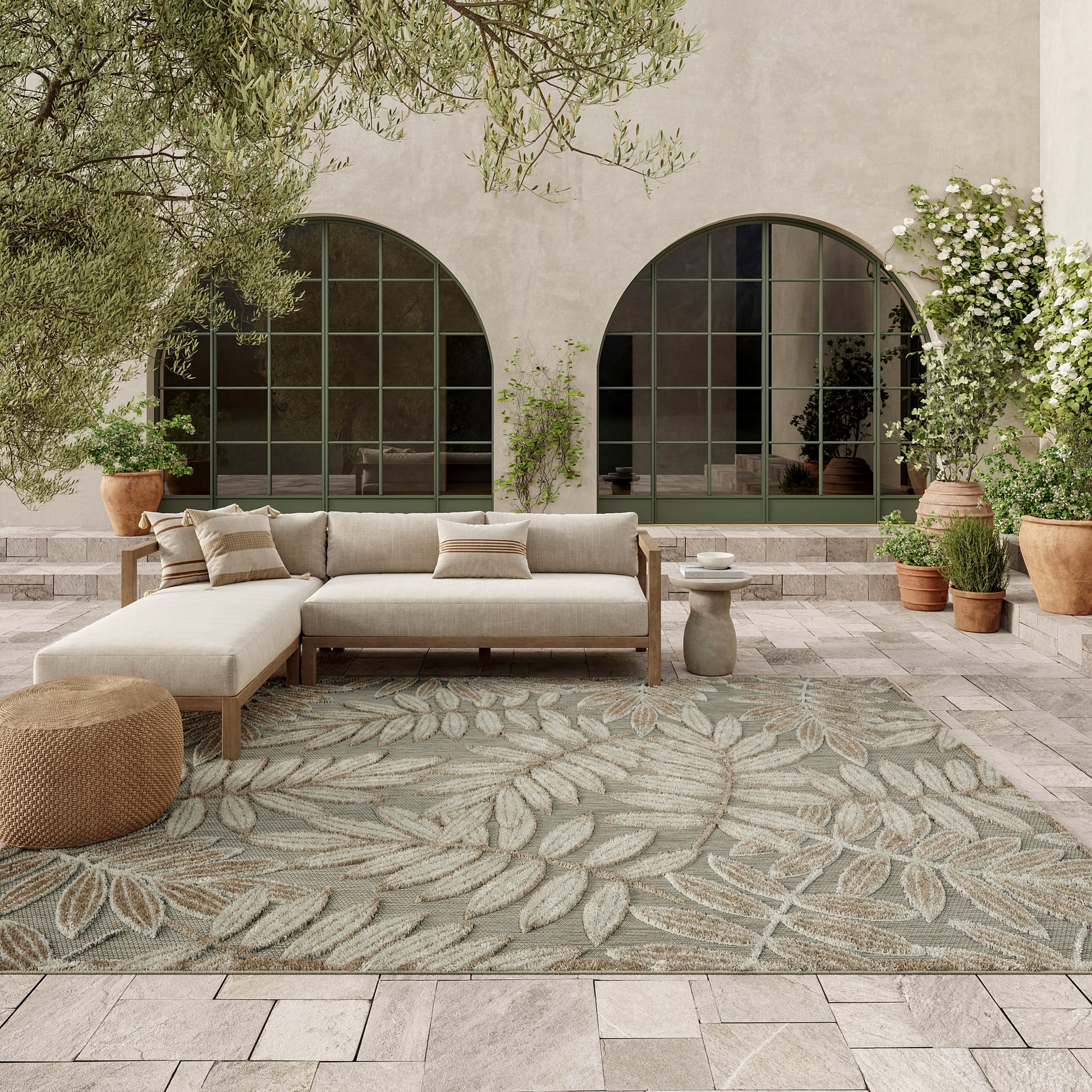 Nourison Home Aloha  Natural  Contemporary