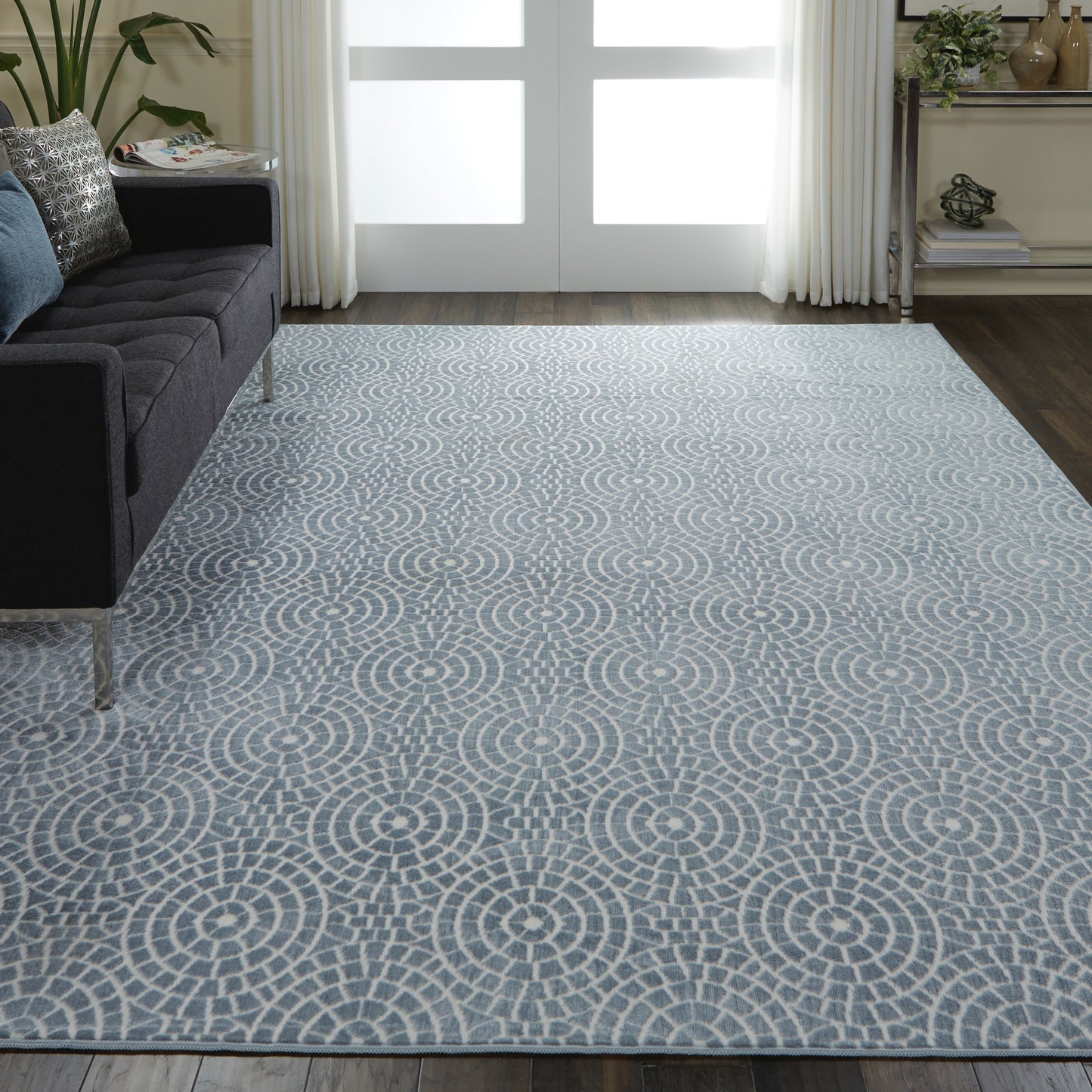 Nourison Home Urban Chic  Light Blue  Contemporary