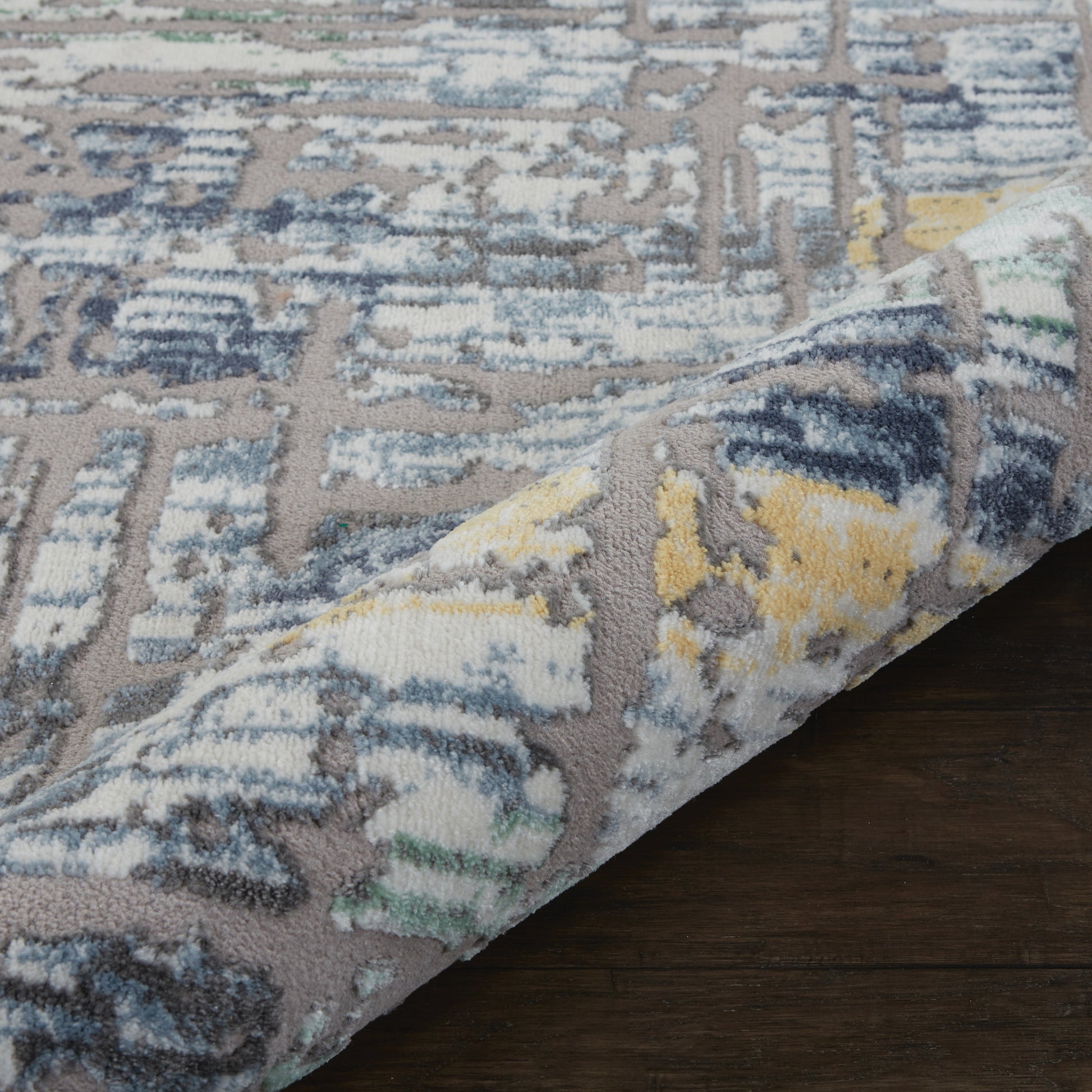 Nourison Home Urban Chic  Grey Multicolor  Contemporary