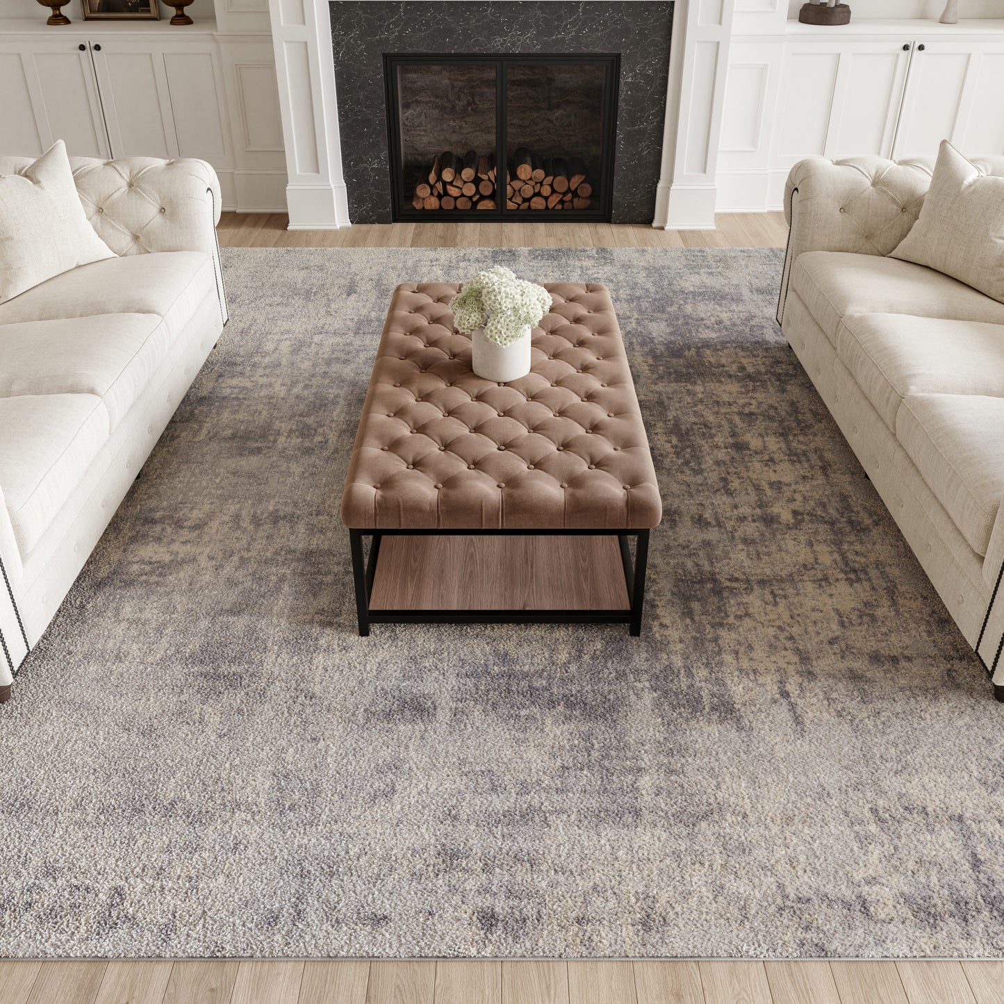 Nourison Home Rustic Textures  Ivory Silver  Contemporary