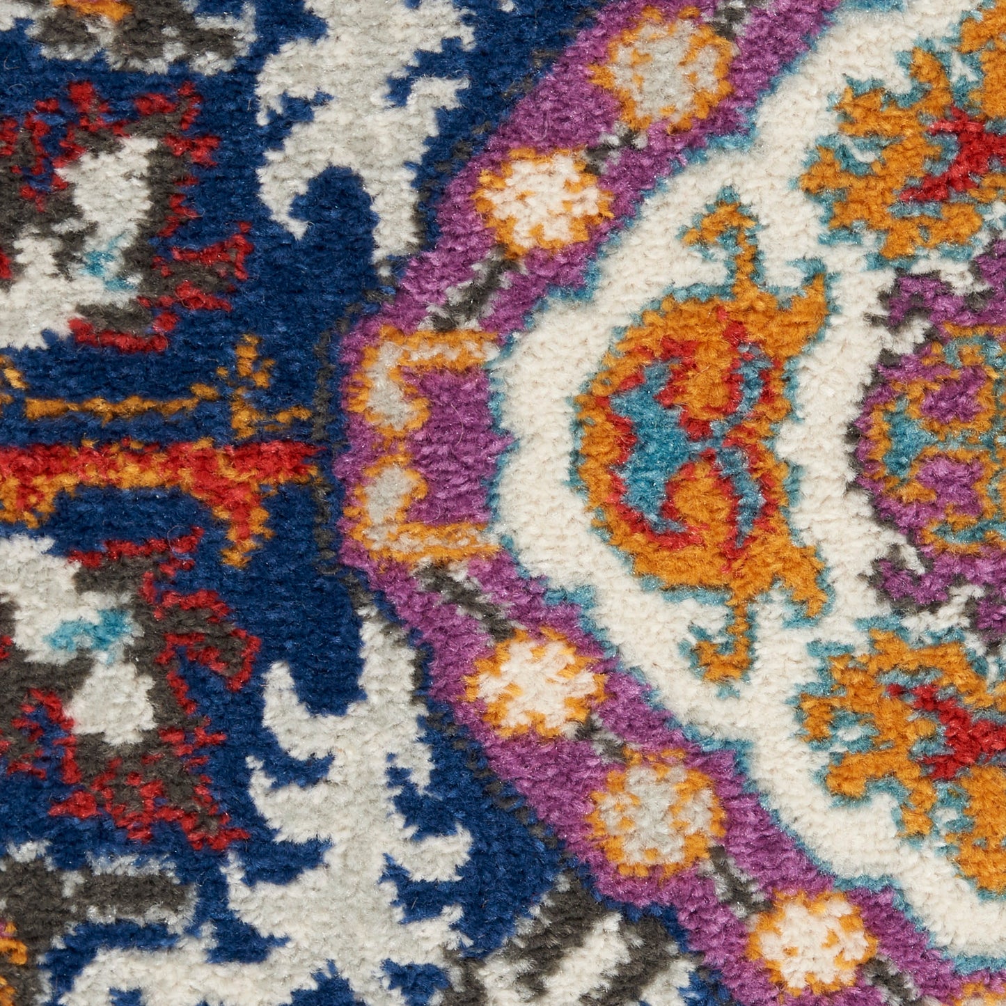 Nourison Home Passion  Blue Multicolor  Transitional
