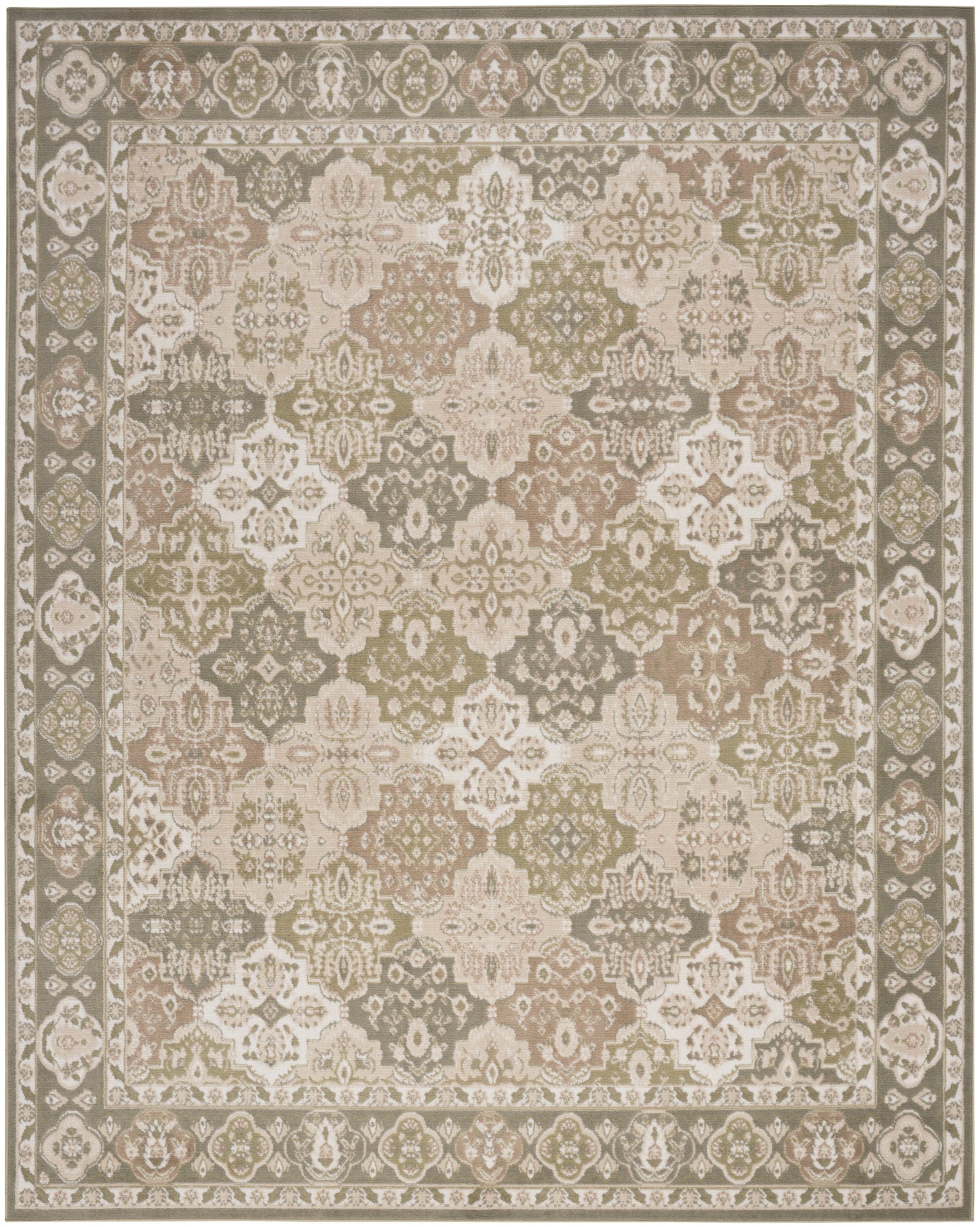 Nourison Home Grafix GRF31 Green Traditional Power-loomed Rug