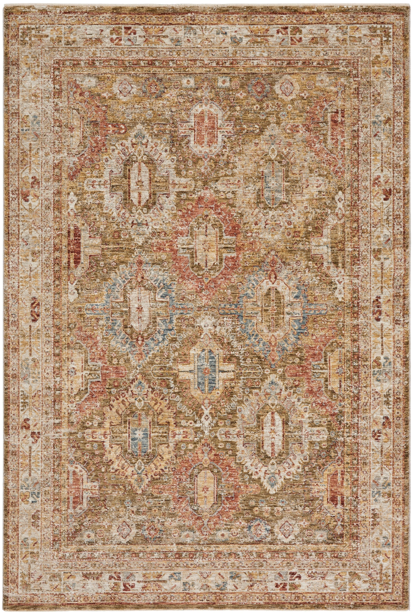 Nourison Home Sahar SHR01 Green Traditional Power-loomed Rug