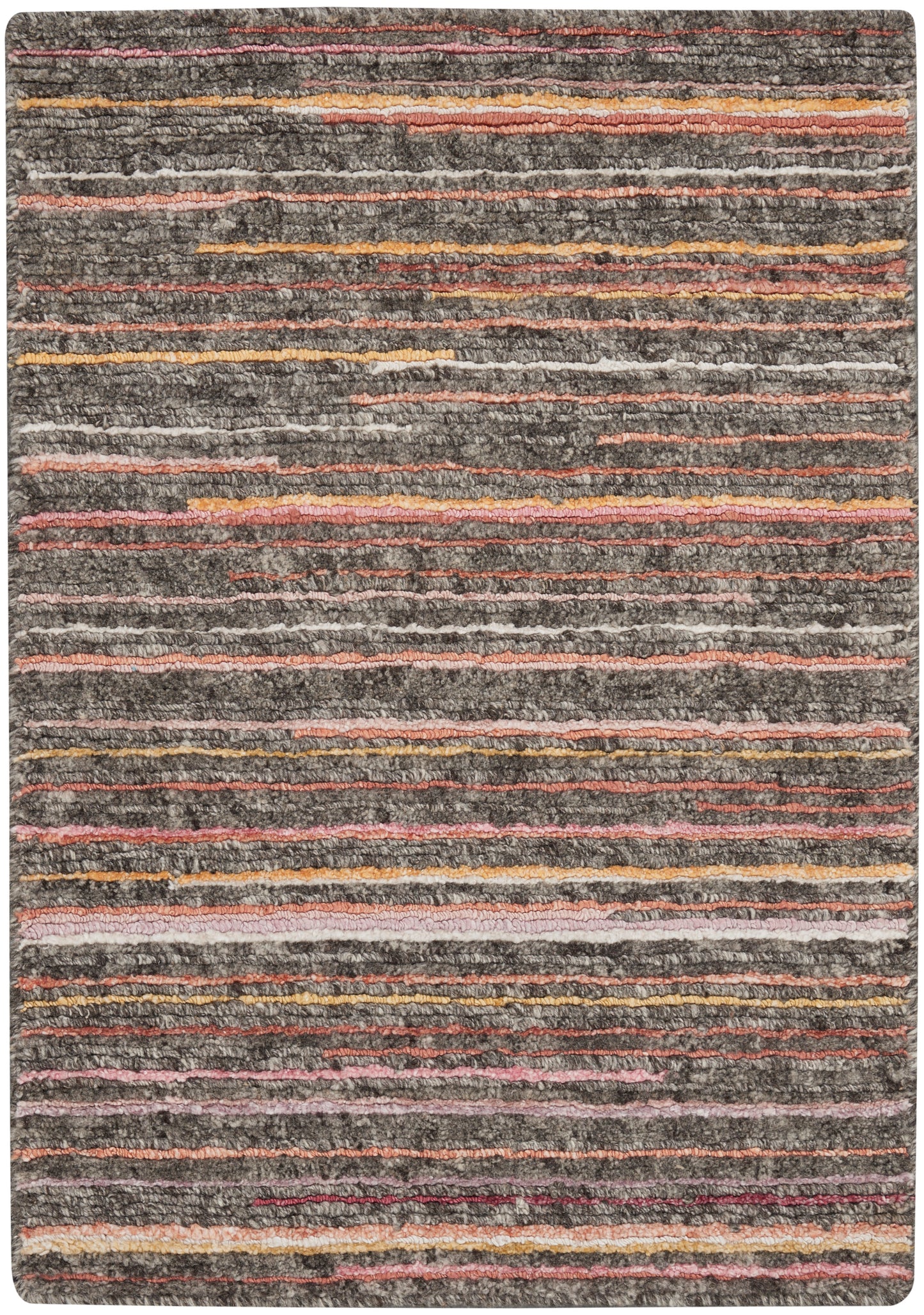 Nourison Home Plateau PAE01 Grey Flame Contemporary Knotted Rug