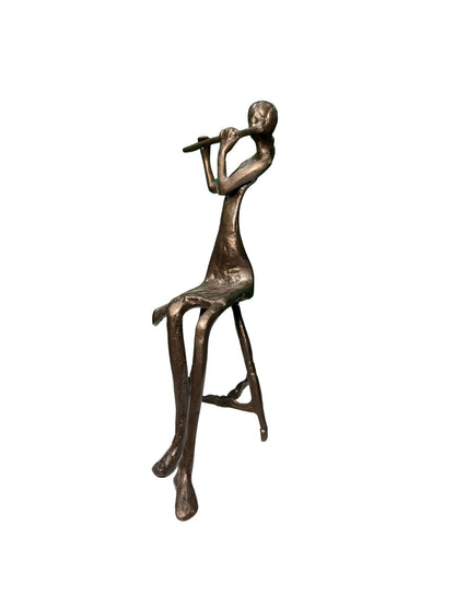 Eclectic Home Accent Bronze Flutist F/Seated Decor Furniture Rug - Accent - Eclectic Home - Atlanta Designer Rugs