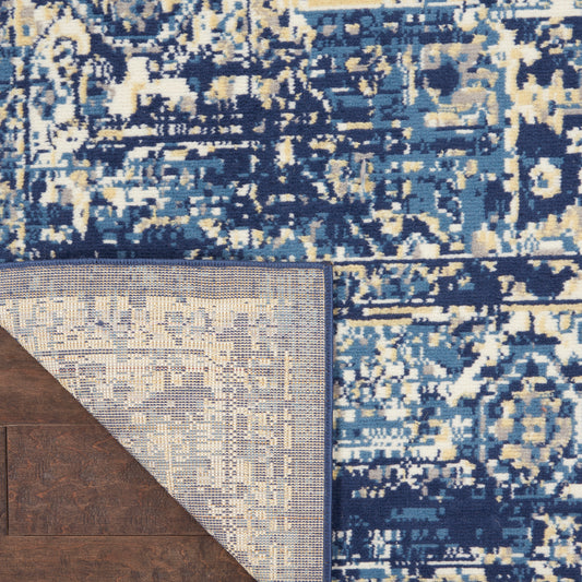 Nourison Home Grafix  Navy Blue  Transitional