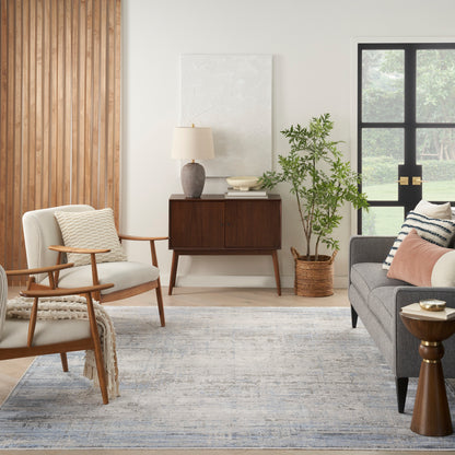 Nourison Home Abstract Hues  Blue Grey  Contemporary