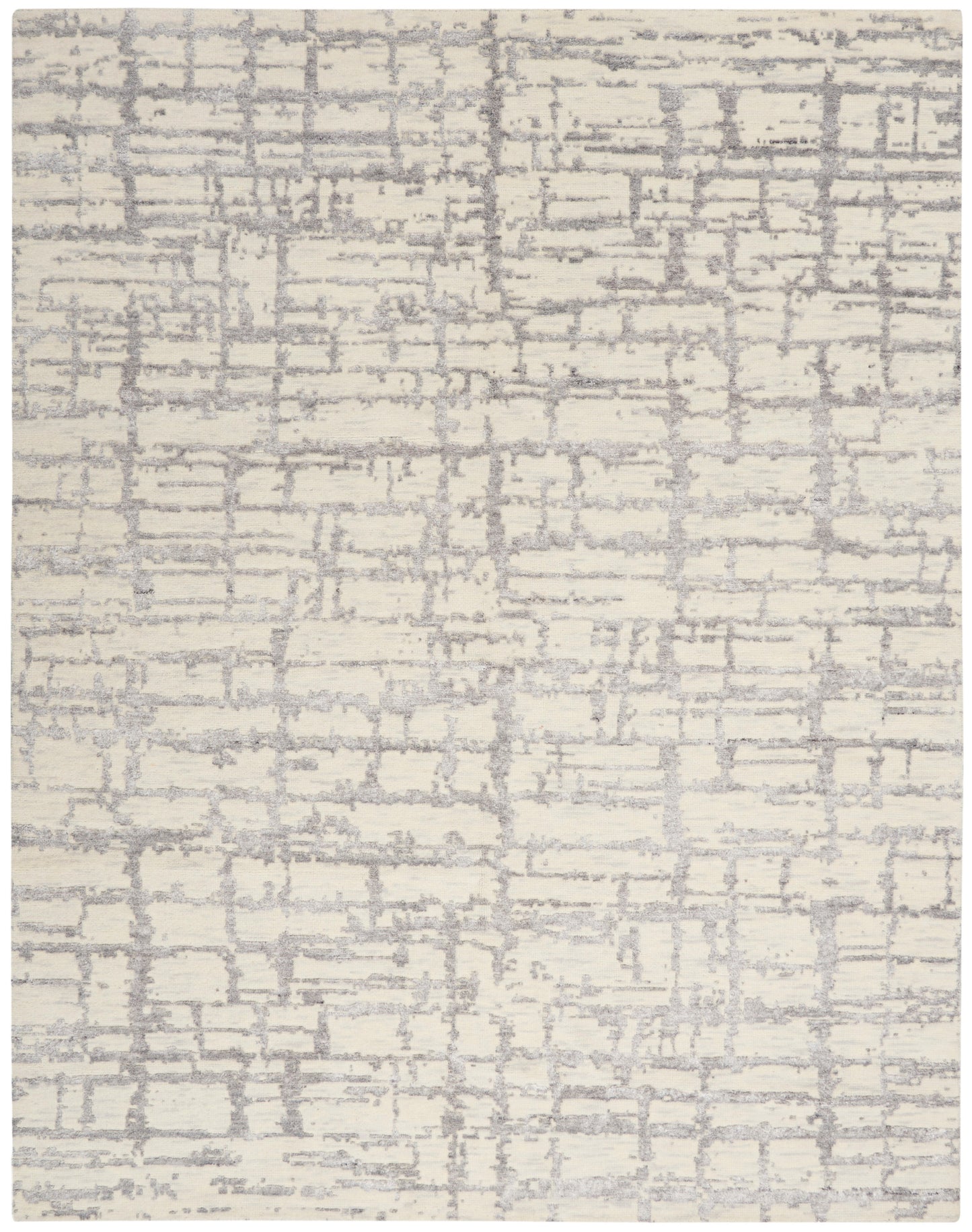Nourison Home Luna LUN02 Ivory Grey Contemporary Hand Knotted Rug