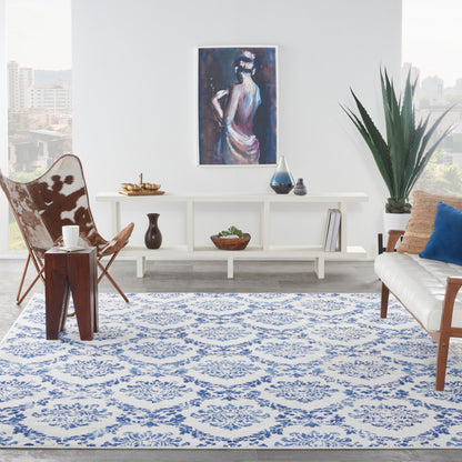 Nourison Home Whimsicle  Ivory Navy  Contemporary