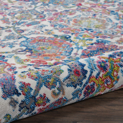 Nourison Home Ankara Global  Ivory Blue  Transitional
