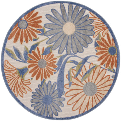 Nourison Home Aloha ALH33 Beige Multicolor Contemporary Power-loomed Rugs