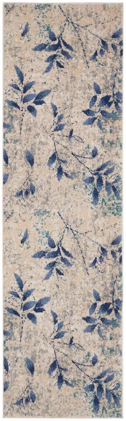 Calvin Klein River Flow RFV03 Beige Navy Contemporary Power-loomed Rug