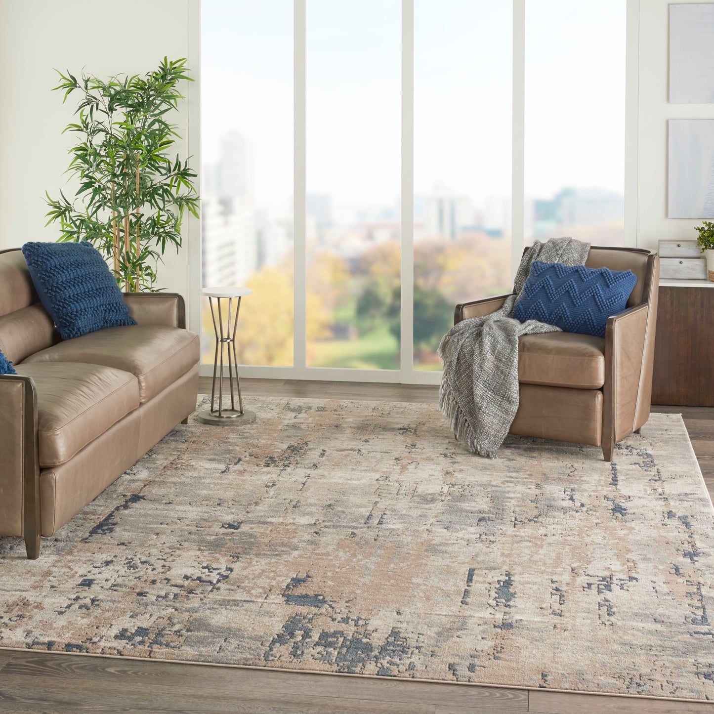 Nourison Home Quarry  Beige Grey  Contemporary