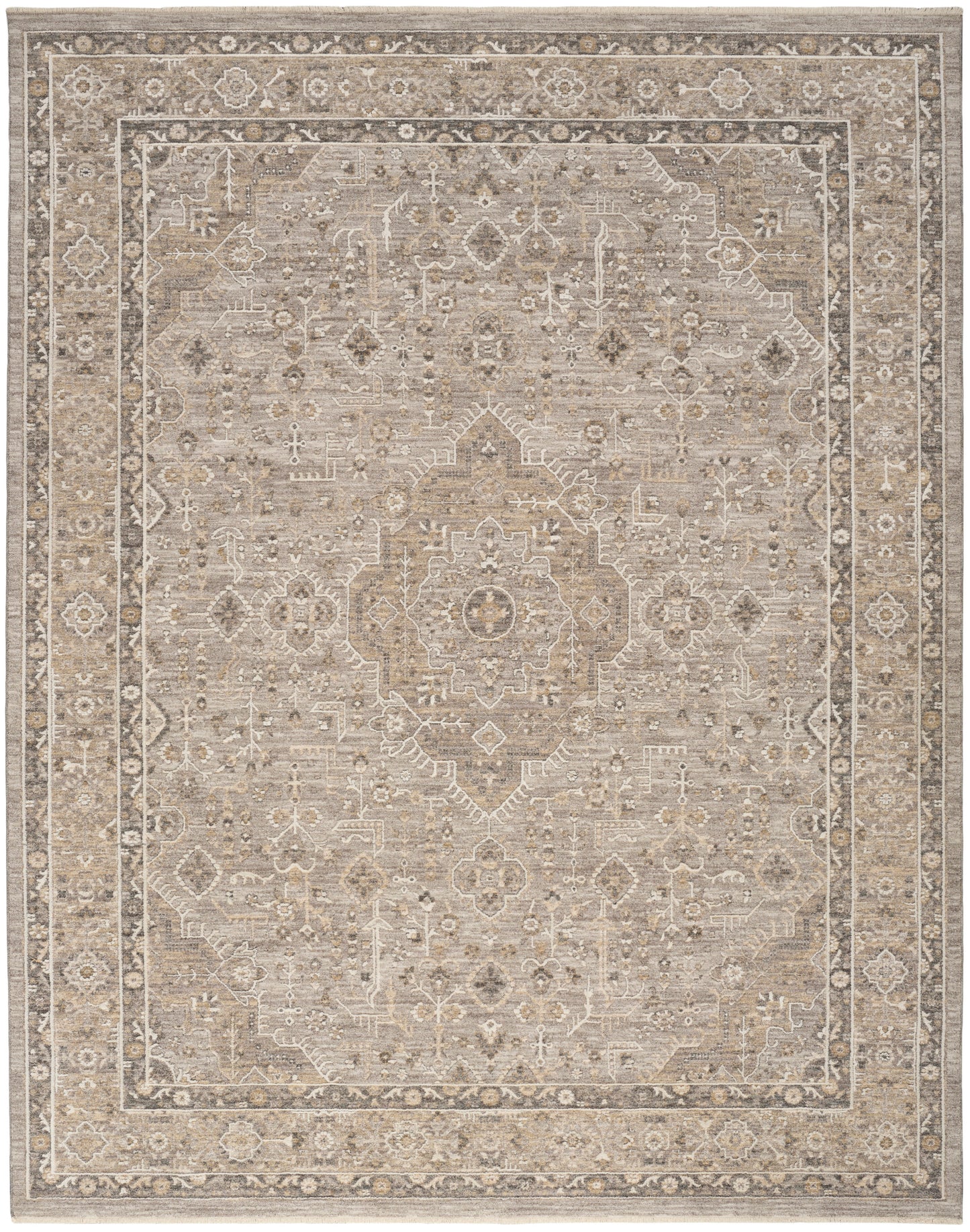 Nourison Home Retreat RET02 Grey Traditional Machine Woven Rug