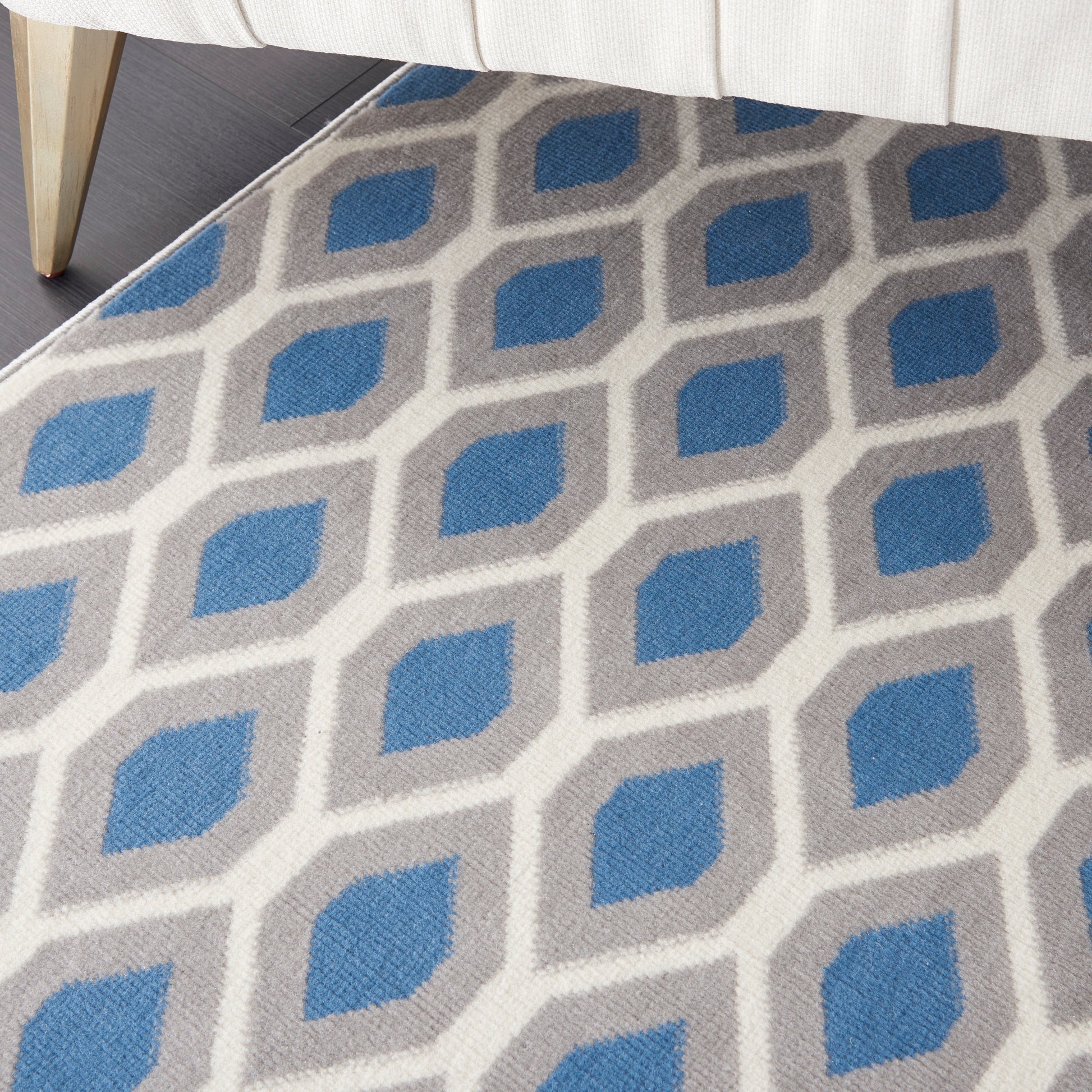 Nourison Home Grafix  Blue  Contemporary