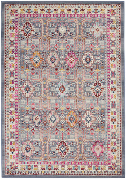 Nourison Home Vintage Kashan VKA05 Grey Multi Transitional Power-loomed Rug