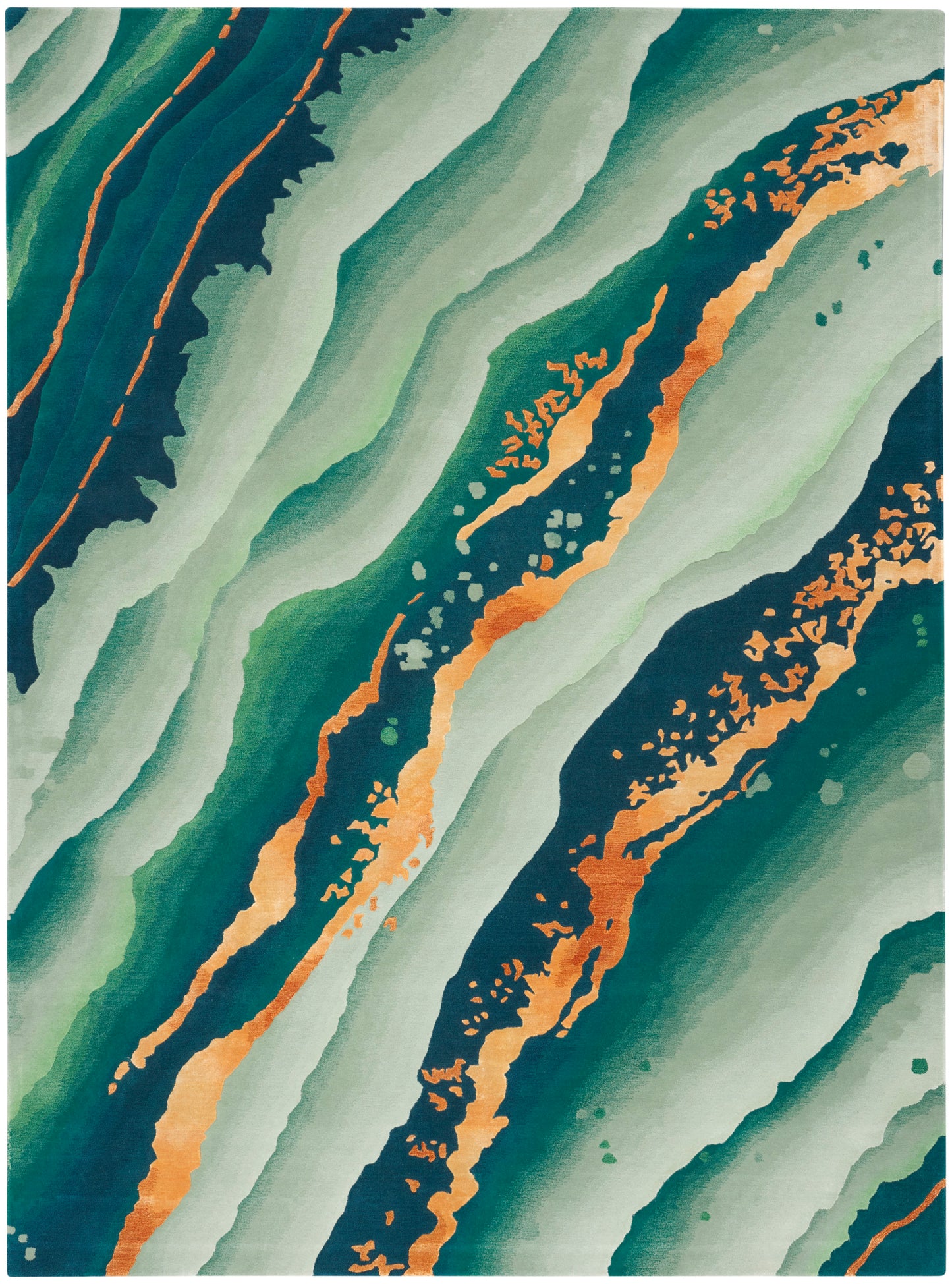 Nourison Home Prismatic PRS30 Emerald Contemporary Hand Tufted Rug