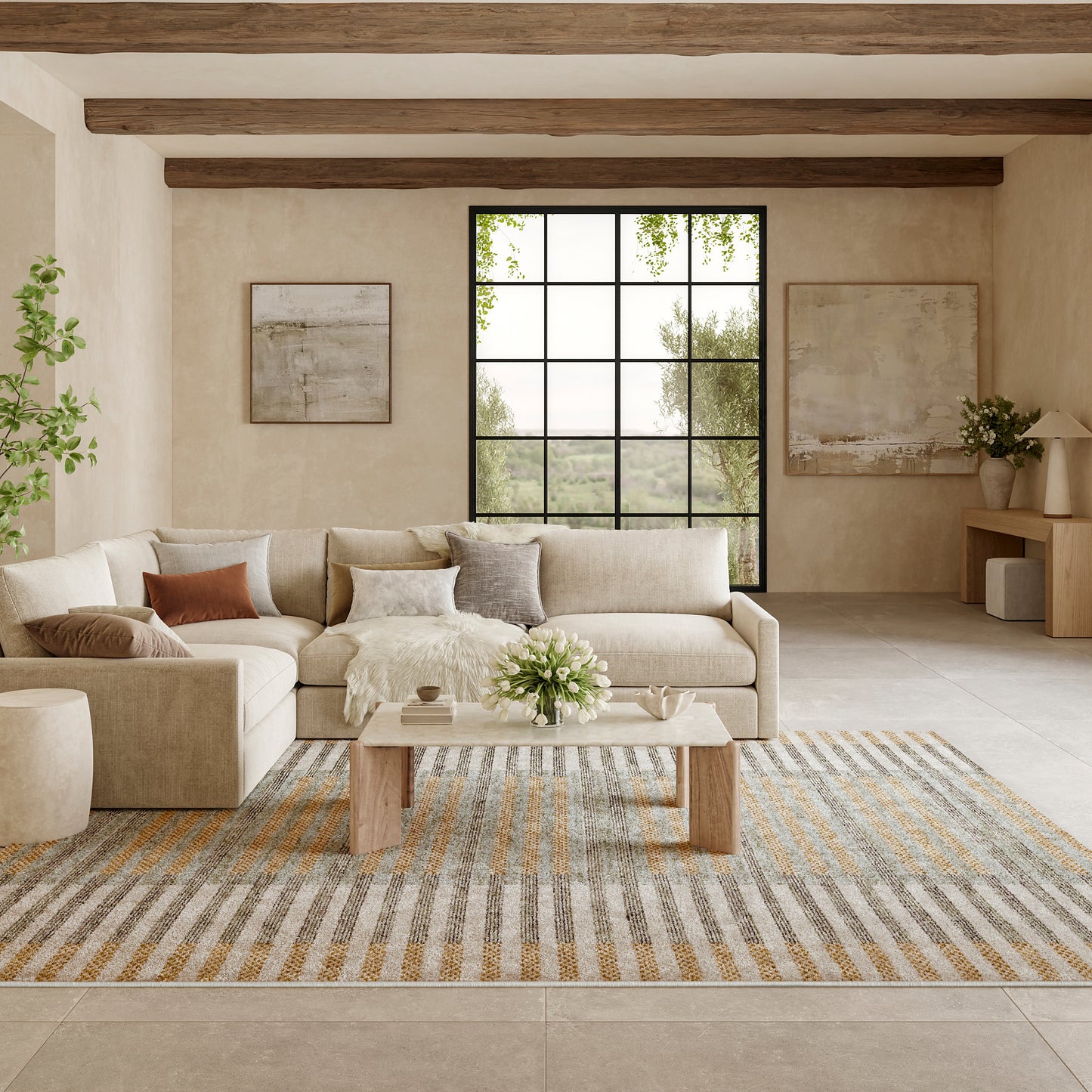 Nourison Home Nordic  Ivory Multicolor  Contemporary