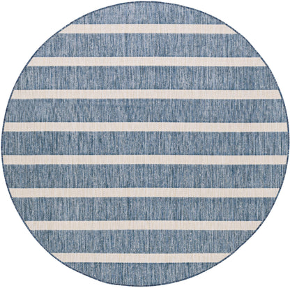 Nourison Home Positano POS03 Navy Ivory Contemporary Power-loomed Rug