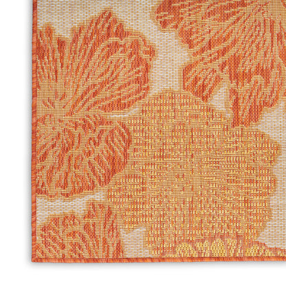 Nourison Home Garden Oasis  Coral  Contemporary