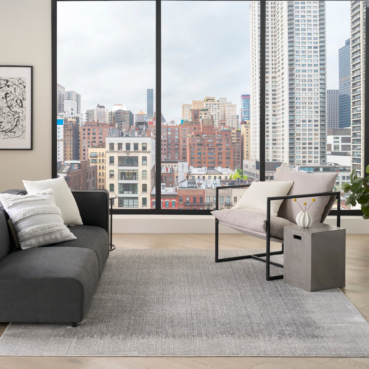 DKNY Grand Street  Light Grey  Contemporary