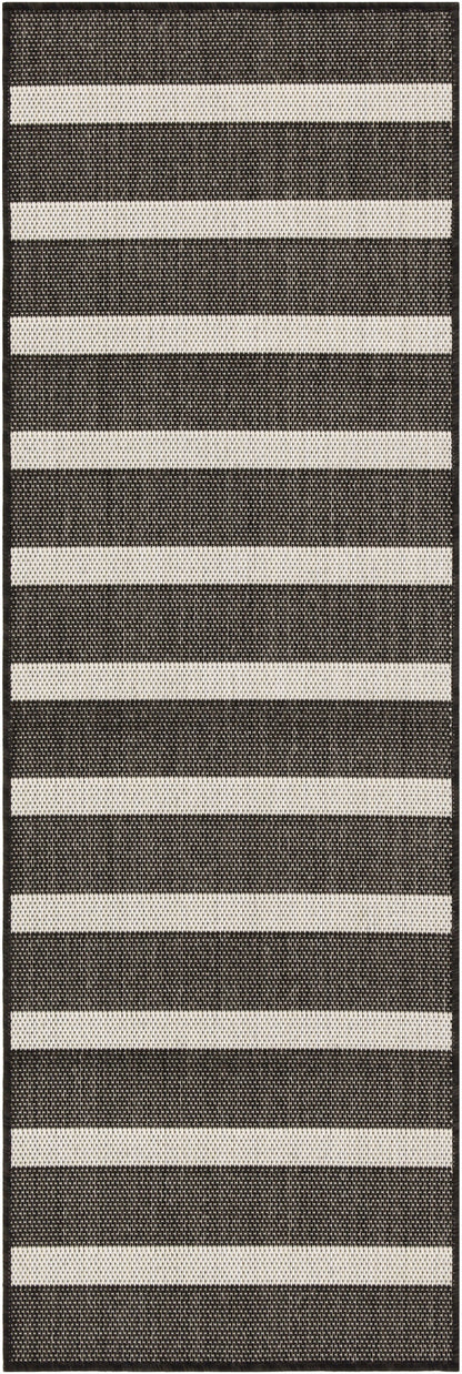 Nourison Home Positano POS03 Black Ivory Contemporary Power-loomed Rug