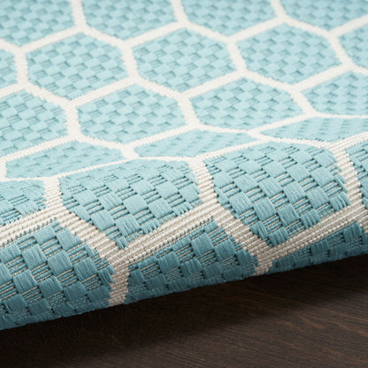 Nourison Home Twist Reversible  Aqua  Contemporary