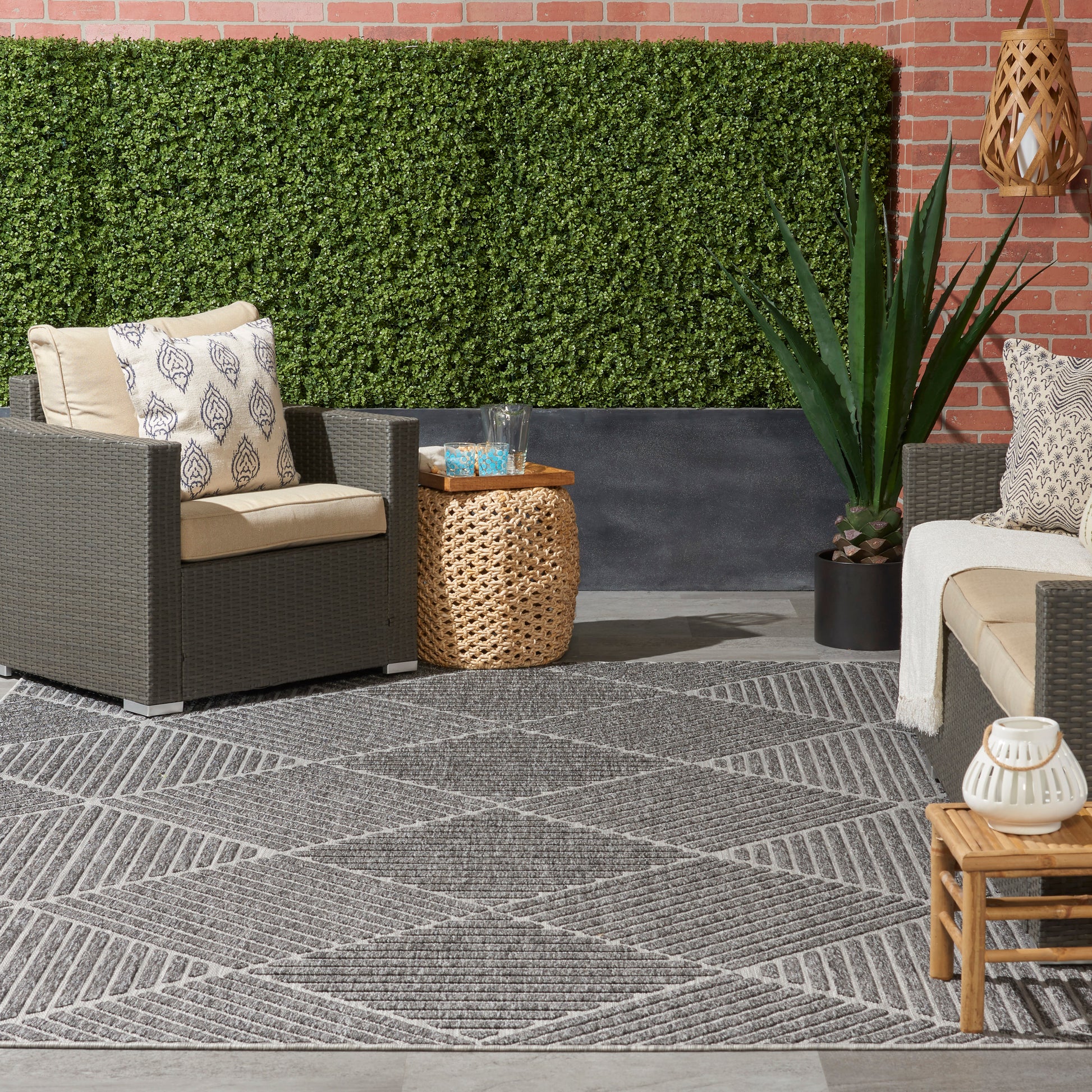 Nourison Home Cozumel  Dark Grey  Contemporary