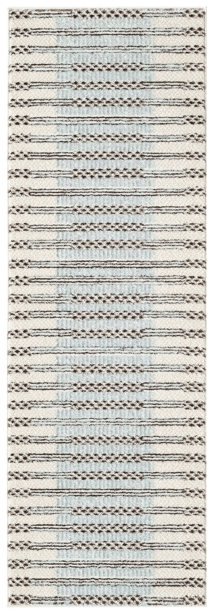 Nourison Home Nordic NRC15 Ivory Blue Contemporary Power-loomed Rug