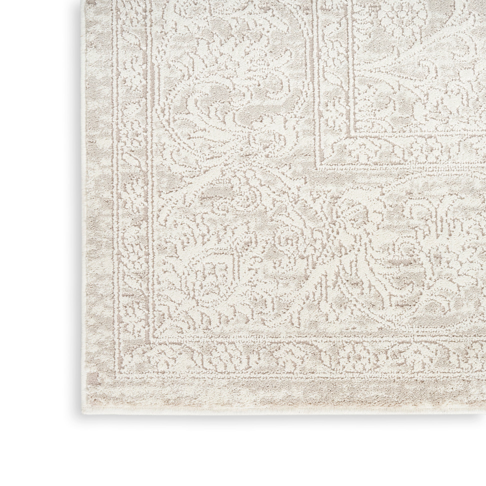 Nourison Home Eco Cycle  Ivory Beige  Traditional