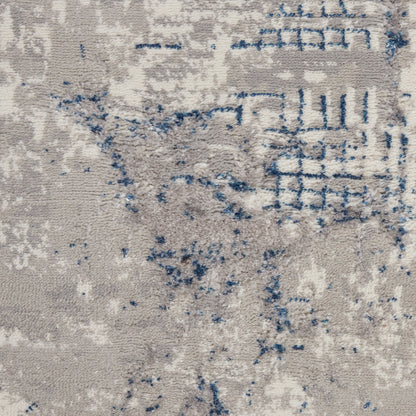 Nourison Home Royal Terrace  Ivory Blue  Contemporary