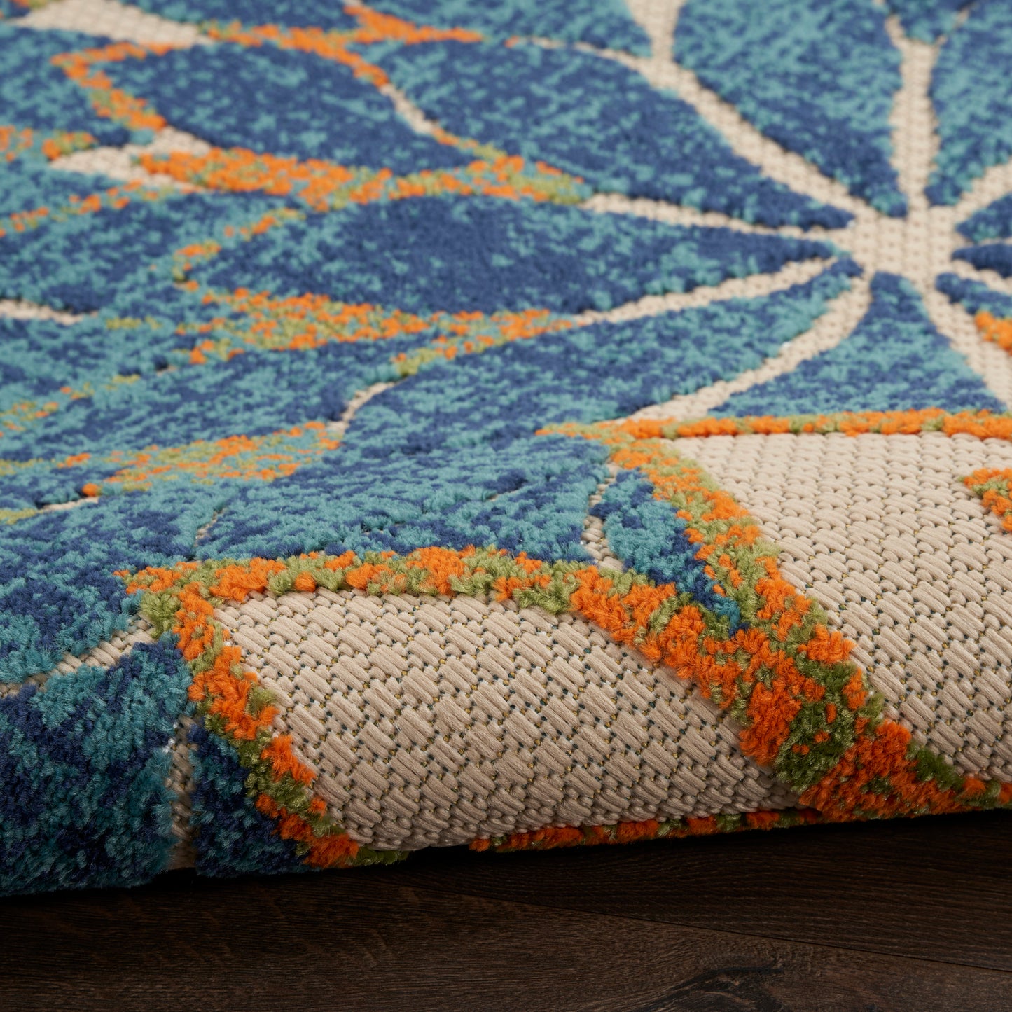 Nourison Home Aloha  Blue Green  Contemporary