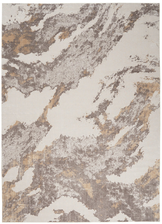 Nourison Home Silky Textures  Brown Ivory  Contemporary